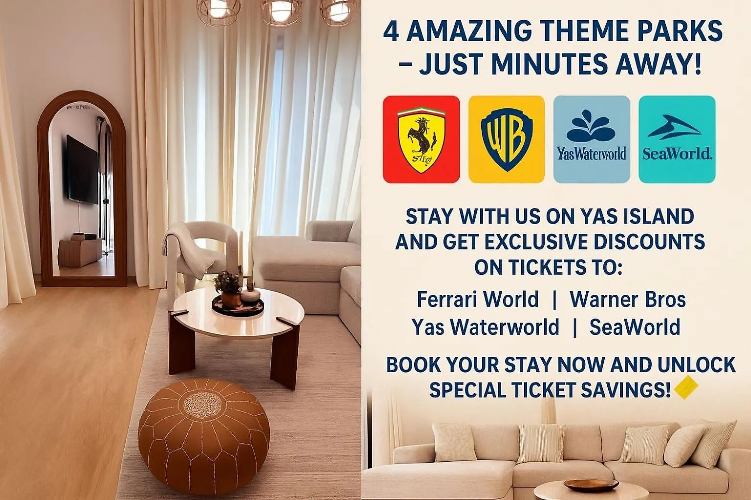 Yas Island Villa- 4Br Luxury Smart Home, Up To 9 Guests, Near Yas Theme Parks 阿布扎比 0*,